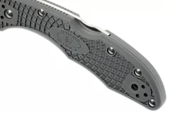 Couteau pliant Spyderco Delica 4 C11FPGY en nylon/fibre de verre gris 10,8cm