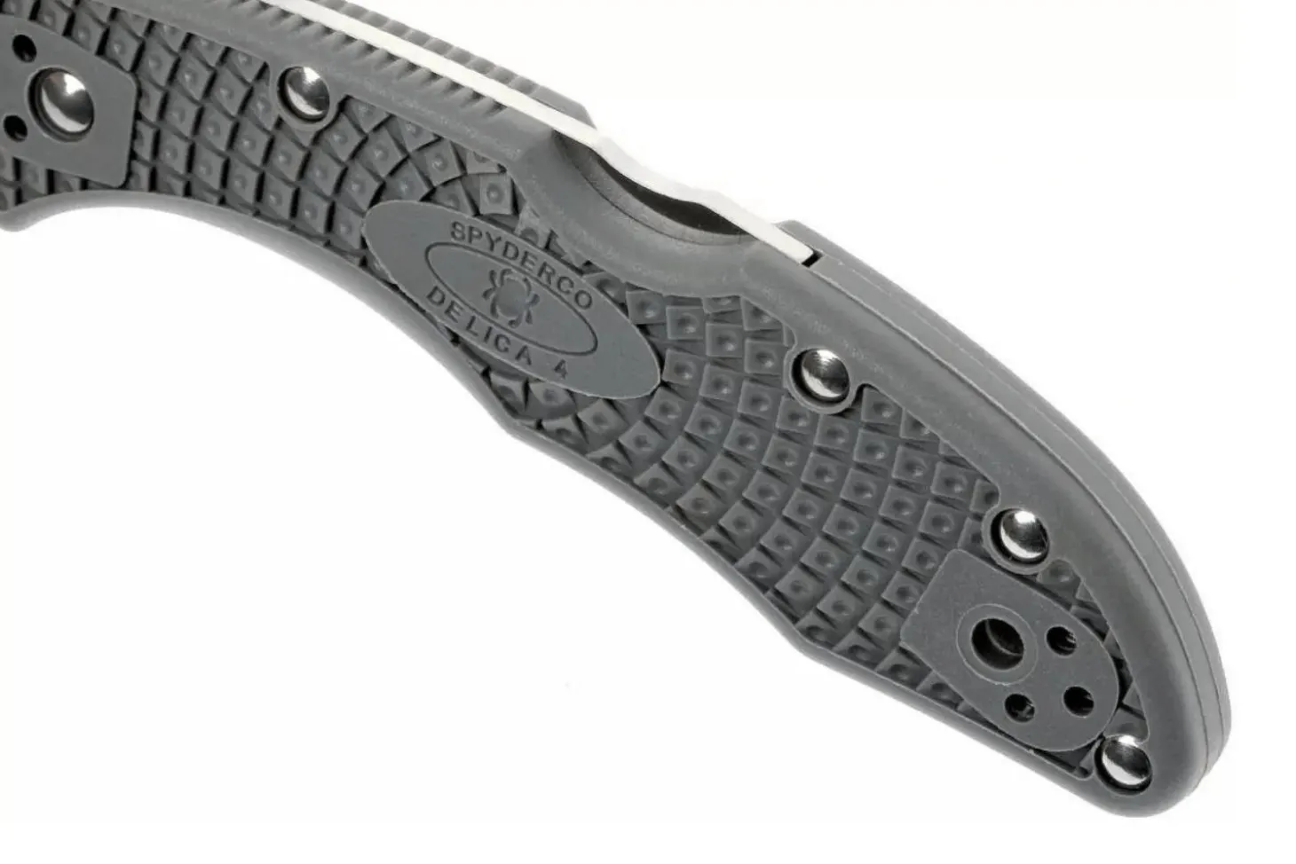 Couteau pliant Spyderco Delica 4 C11FPGY en nylon/fibre de verre gris 10,8cm