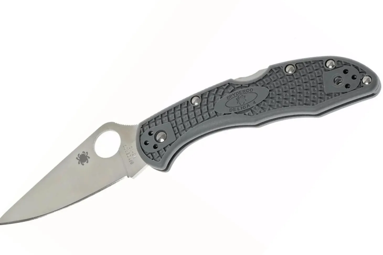 Couteau pliant Spyderco Delica 4 C11FPGY en nylon/fibre de verre gris 10,8cm