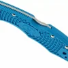 Couteau pliant Spyderco Delica 4 C11FPBL en nylon/fibre de verre bleu 10,8cm