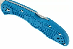 Couteau pliant Spyderco Delica 4 C11FPBL en nylon/fibre de verre bleu 10,8cm