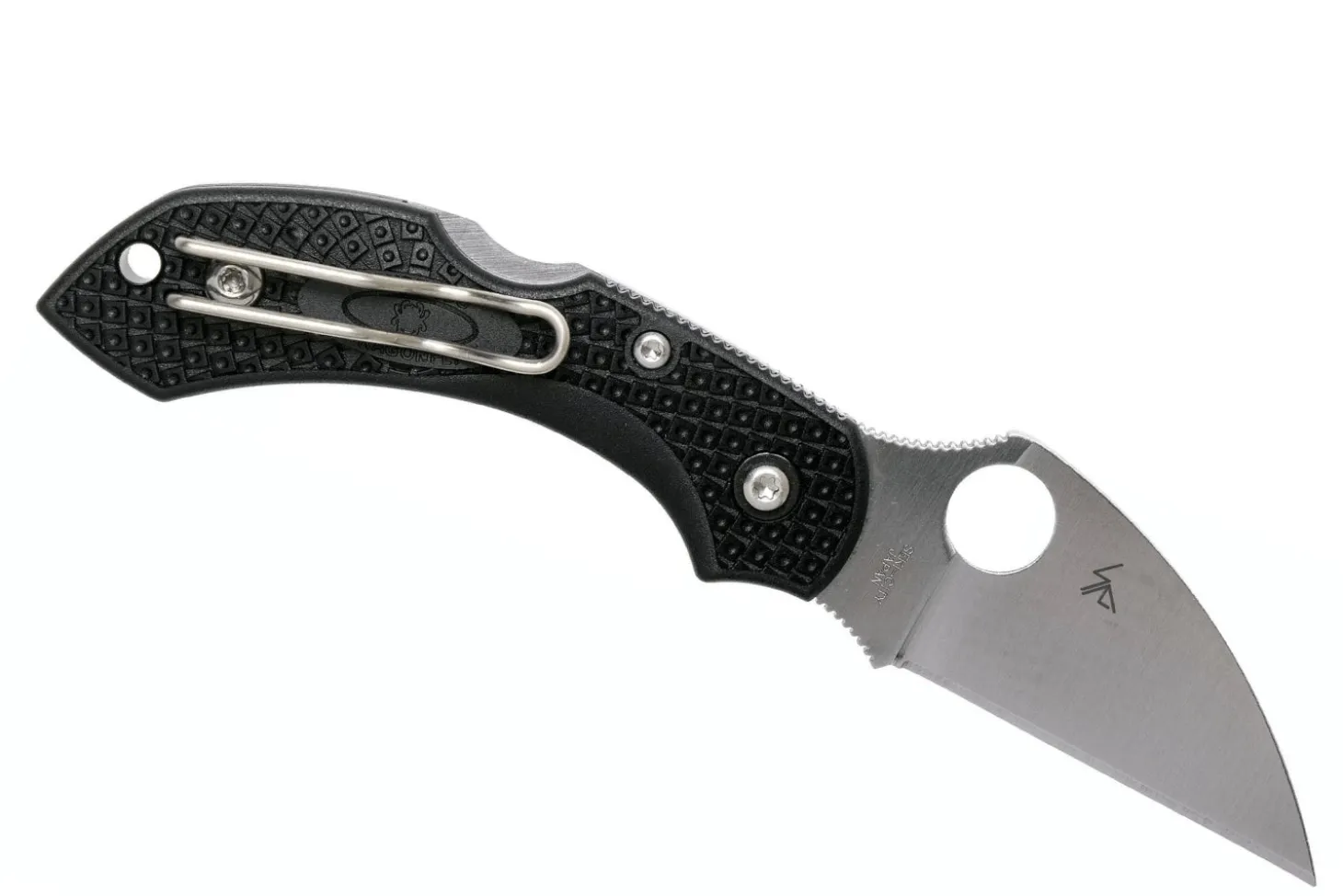 Couteau pliant Spyderco Dragonfly 2 C28FPWCBK2 Wharncliffe manche en nylon/fibre de verre noir 8,5cm