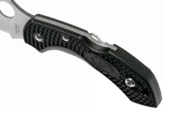 Couteau pliant Spyderco Dragonfly 2 C28FPWCBK2 Wharncliffe manche en nylon/fibre de verre noir 8,5cm