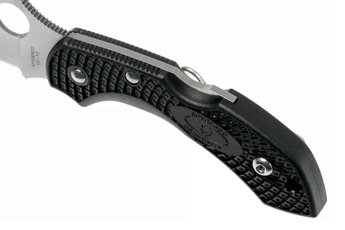 Couteau pliant Spyderco Dragonfly 2 C28FPWCBK2 Wharncliffe manche en nylon/fibre de verre noir 8,5cm