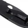 Couteau pliant Spyderco Efficient C216GPSBBK manche en G10 lame semi dentée noire 10,4cm