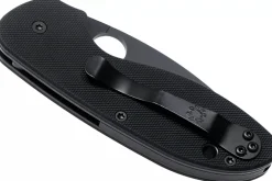 Couteau pliant Spyderco Efficient C216GPSBBK manche en G10 lame semi dentée noire 10,4cm