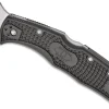 Couteau pliant Spyderco Endela lame dentée C243SBK manche en nylon/fibre de verre noir 11,9cm