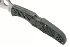 Couteau pliant Spyderco Endura 4 C10PSFG semi denté vert nylon/fibre de verre 12,6cm