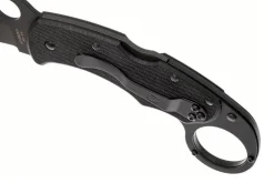 Couteau pliant Spyderco Karahawk C170GBBKP manche en G10 tout noir 11,4cm
