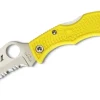 Couteau pliant Spyderco Ladybug 3 LYLS3HB Hawkbill manche en nylon/fibre de verre jaune 6,2cm