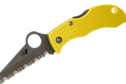 Couteau pliant Spyderco Manbug Salt MYLS manche en nylon/fibres de verre jaune 6,4cm