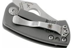 Couteau pliant Spyderco McBee C236TIP manche en titane gris argenté 5,7cm
