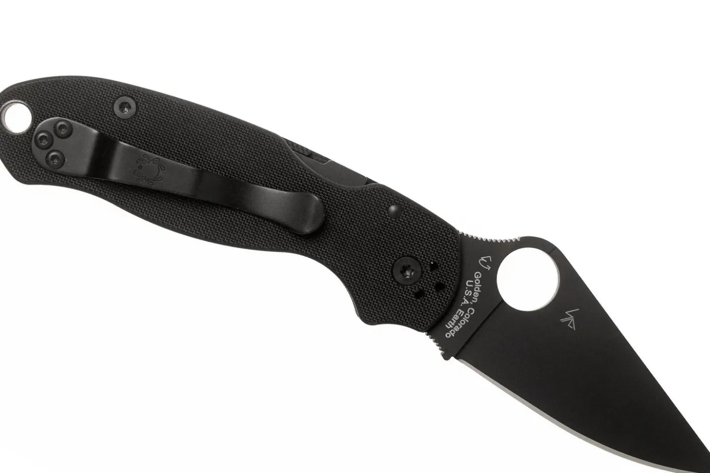 Couteau pliant Spyderco Para 3 C223GPBK lame noire manche en G10 10,9cm