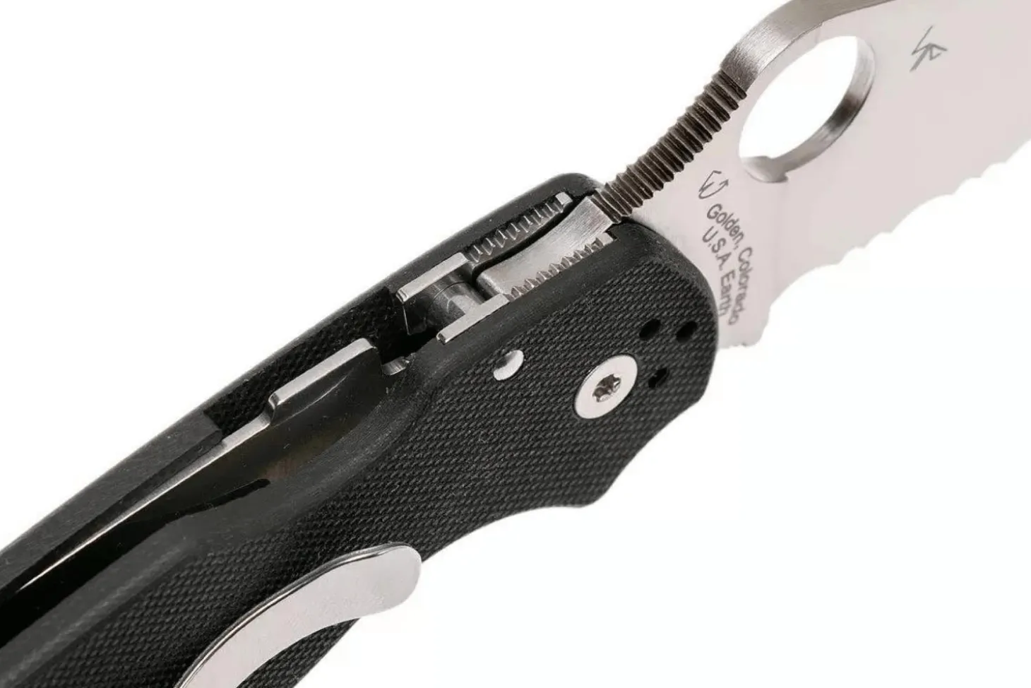 Couteau pliant Spyderco Para 3 C223GPS lame semi-dentée manche en G10 10,9cm