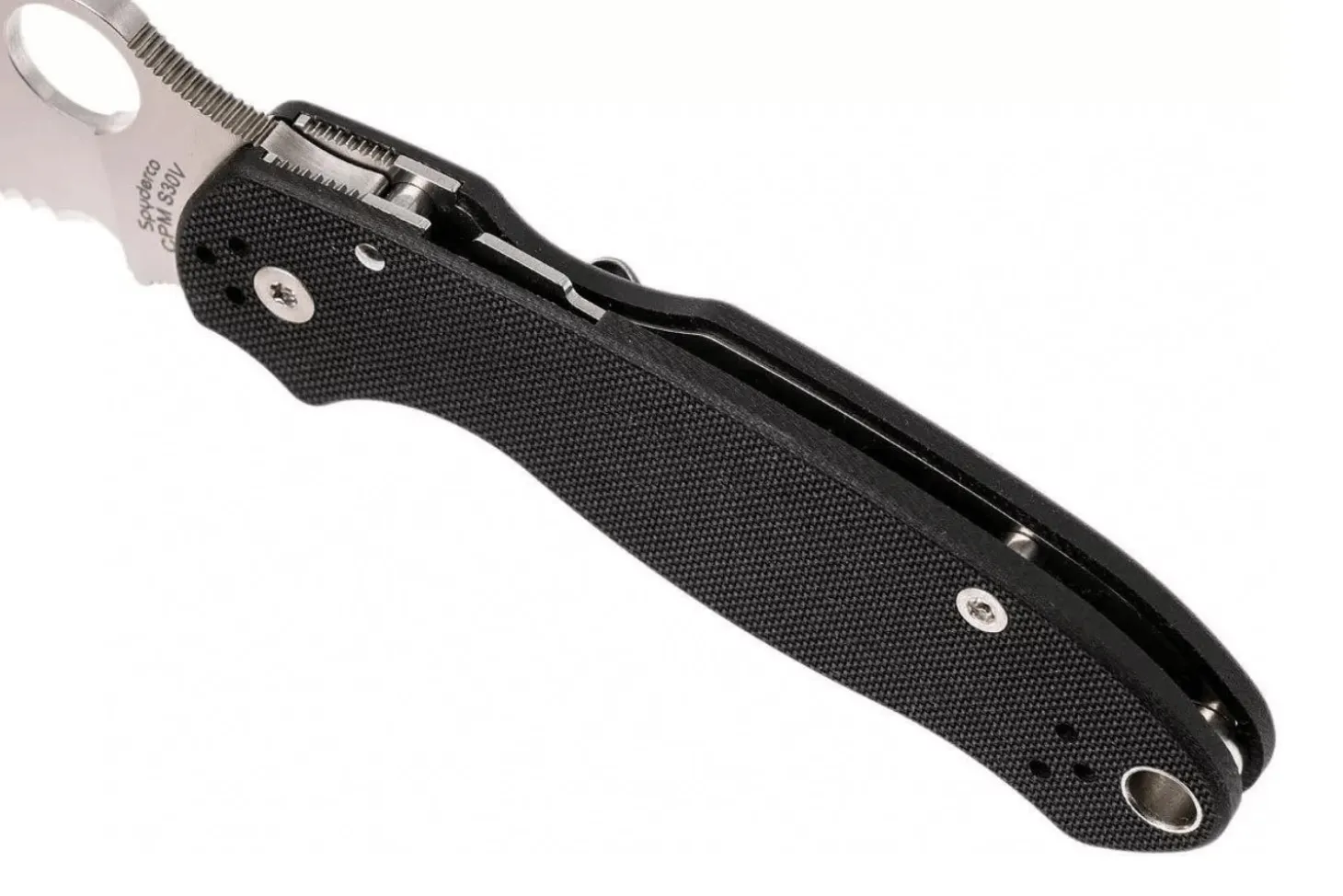 Couteau pliant Spyderco Para 3 C223GPS lame semi-dentée manche en G10 10,9cm