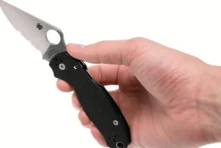 Couteau pliant Spyderco Para 3 C223GPS lame semi-dentée manche en G10 10,9cm