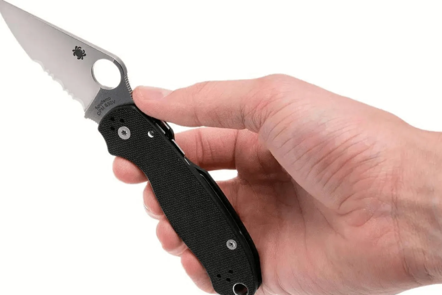 Couteau pliant Spyderco Para 3 C223GPS lame semi-dentée manche en G10 10,9cm
