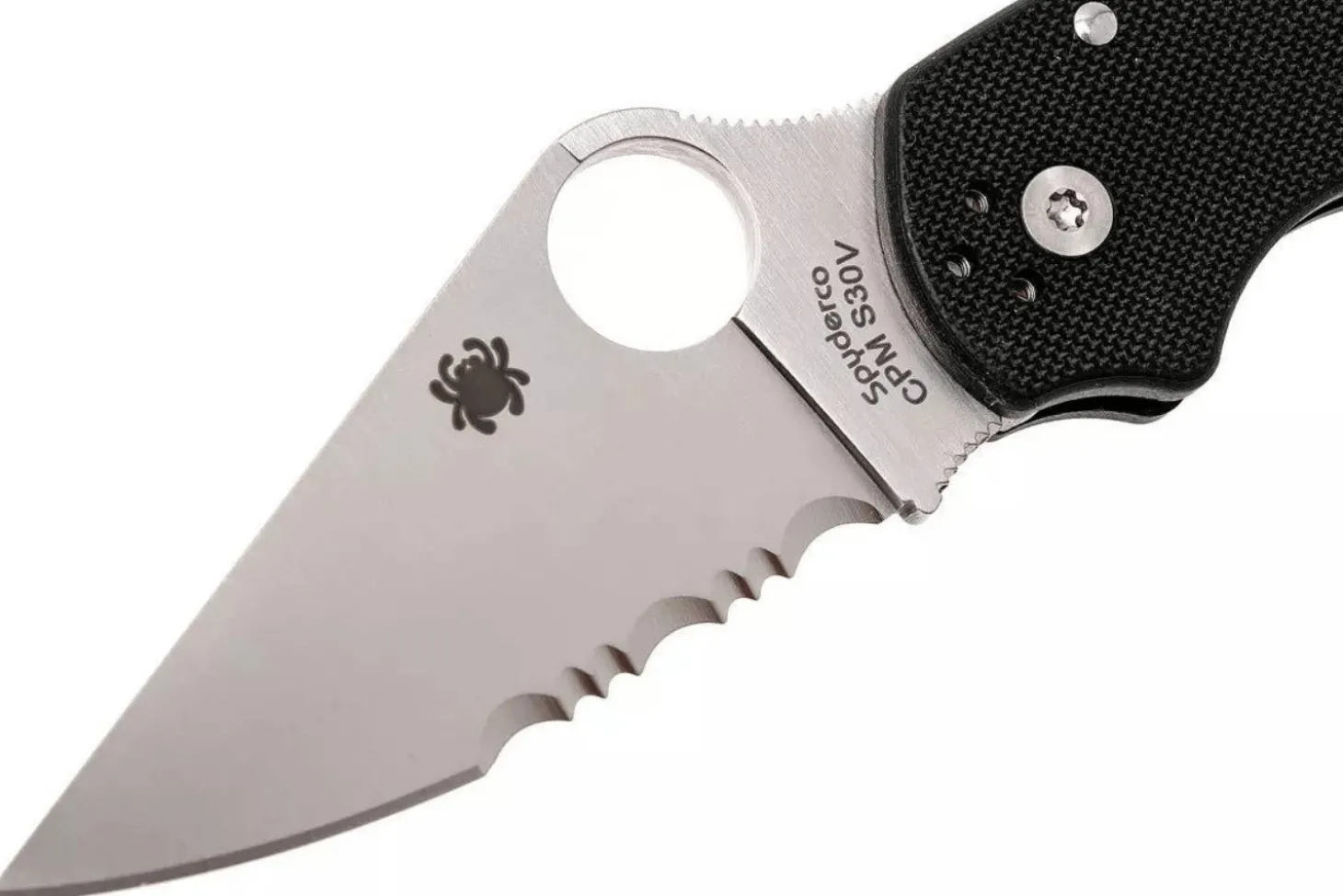 Couteau pliant Spyderco Para 3 C223GPS lame semi-dentée manche en G10 10,9cm