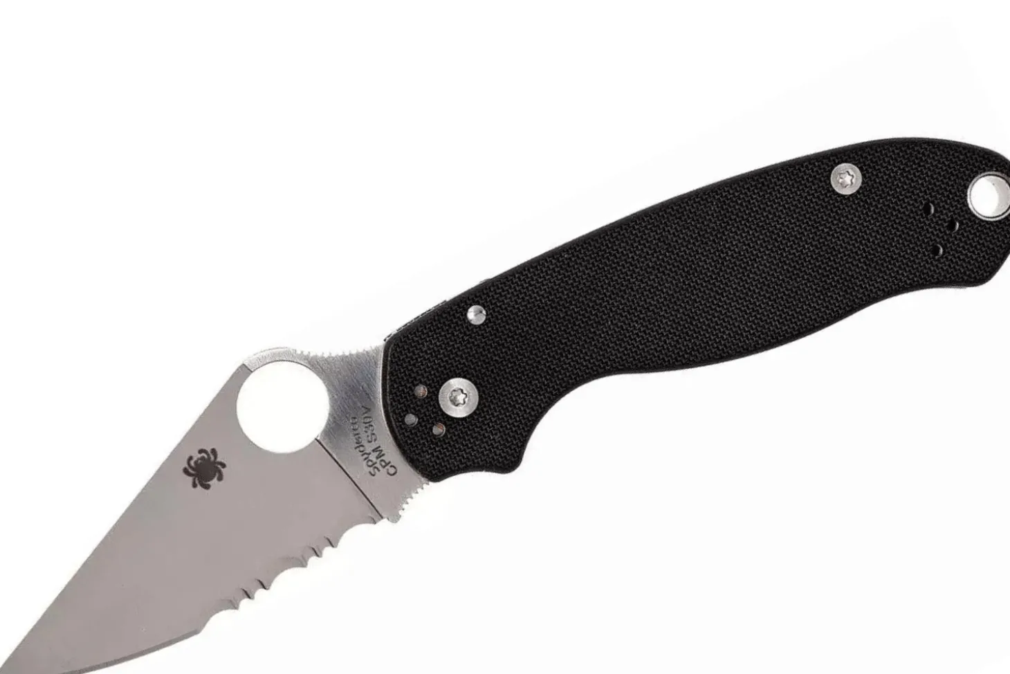Couteau pliant Spyderco Para 3 C223GPS lame semi-dentée manche en G10 10,9cm