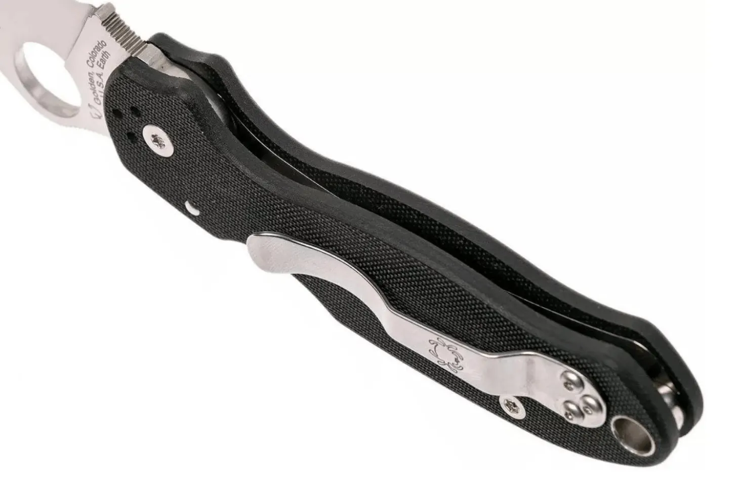 Couteau pliant Spyderco Para 3 C223GPS lame semi-dentée manche en G10 10,9cm