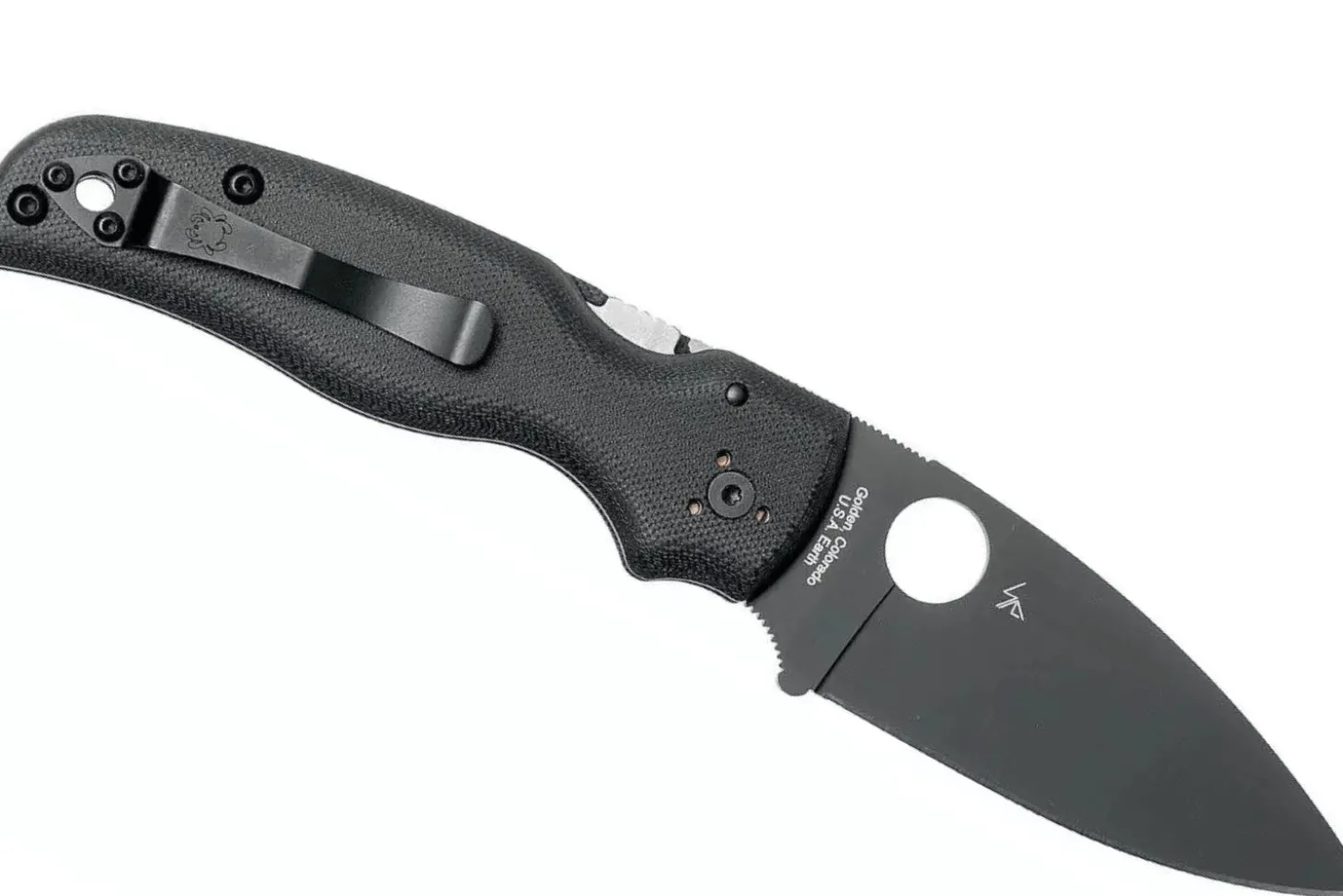 Couteau pliant Spyderco Shaman C229GPBK lame noire manche en G10 11,9cm