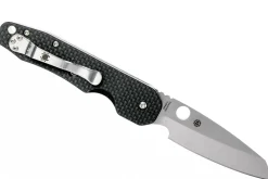 Couteau pliant Spyderco Smock C240CFP manche en fibre de carbone/G10 noir 11,5cm