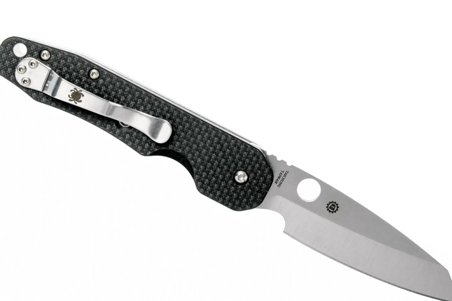 Couteau pliant Spyderco Smock C240CFP manche en fibre de carbone/G10 noir 11,5cm