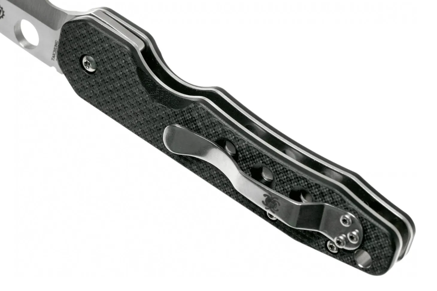 Couteau pliant Spyderco Smock C240CFP manche en fibre de carbone/G10 noir 11,5cm