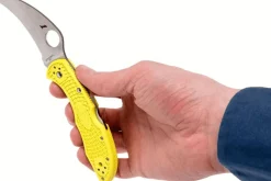 Couteau pliant Spyderco Tasman Salt 2 C106PYL2 manche nylon/fibre de verre jaune 10,8cm