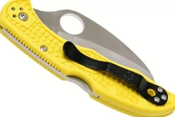 Couteau pliant Spyderco Tasman Salt 2 C106PYL2 manche nylon/fibre de verre jaune 10,8cm