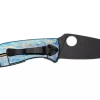 Couteau pliant Spyderco Tenacious C122TIBLBKD2P manche 11,1cm en titanium bleu