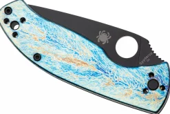 Couteau pliant Spyderco Tenacious C122TIBLBKD2P manche 11,1cm en titanium bleu