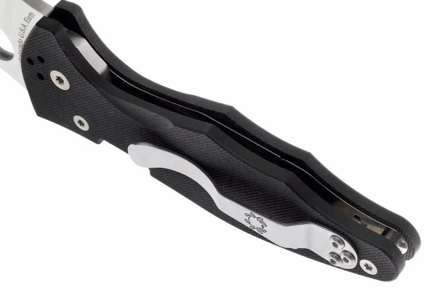 Couteau pliant Spyderco Yojimbo 2 C85GP2 Wharncliffe manche G10 noir 11,4cm