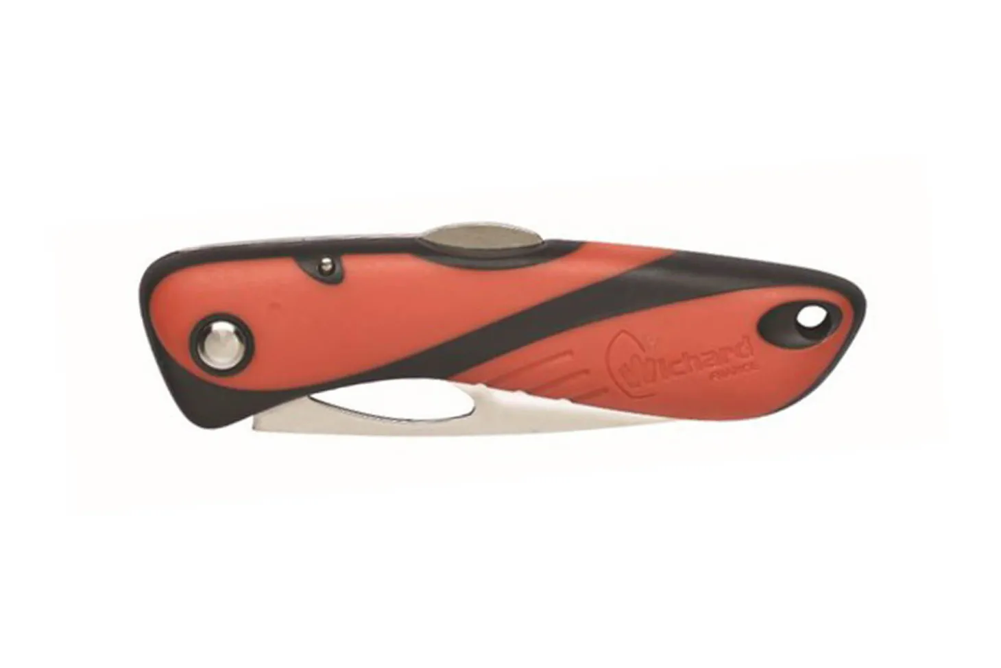 Couteau pliant Wichard Offshore 10129 lame semi-crantée avec démanilleur manche orange