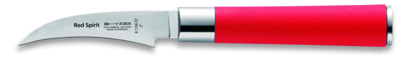 Couteau à éplucher DICK Red Spirit acier inoxydable 7cm manche rouge