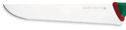 Couteau à poisson professionnel SANELLI Premana lame dentelée 33cm manche vert