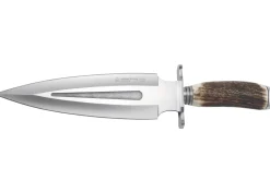 Couteau Puma IP Catcher III Stag 310524 lame 23,3cm manche bois de cerf + étui en cuir