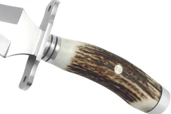 Couteau Puma IP Catcher II Stag 312723 lame 23,3cm manche bois de cerf + étui en cuir