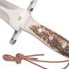 Couteau Puma IP Catcher Stag 304927 lame 27cm manche bois de cerf + étui en cuir
