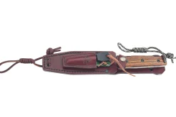 Couteau Puma IP Chispero 335615 lame 15cm manche bois de bocote + étui en cuir + allume-feu