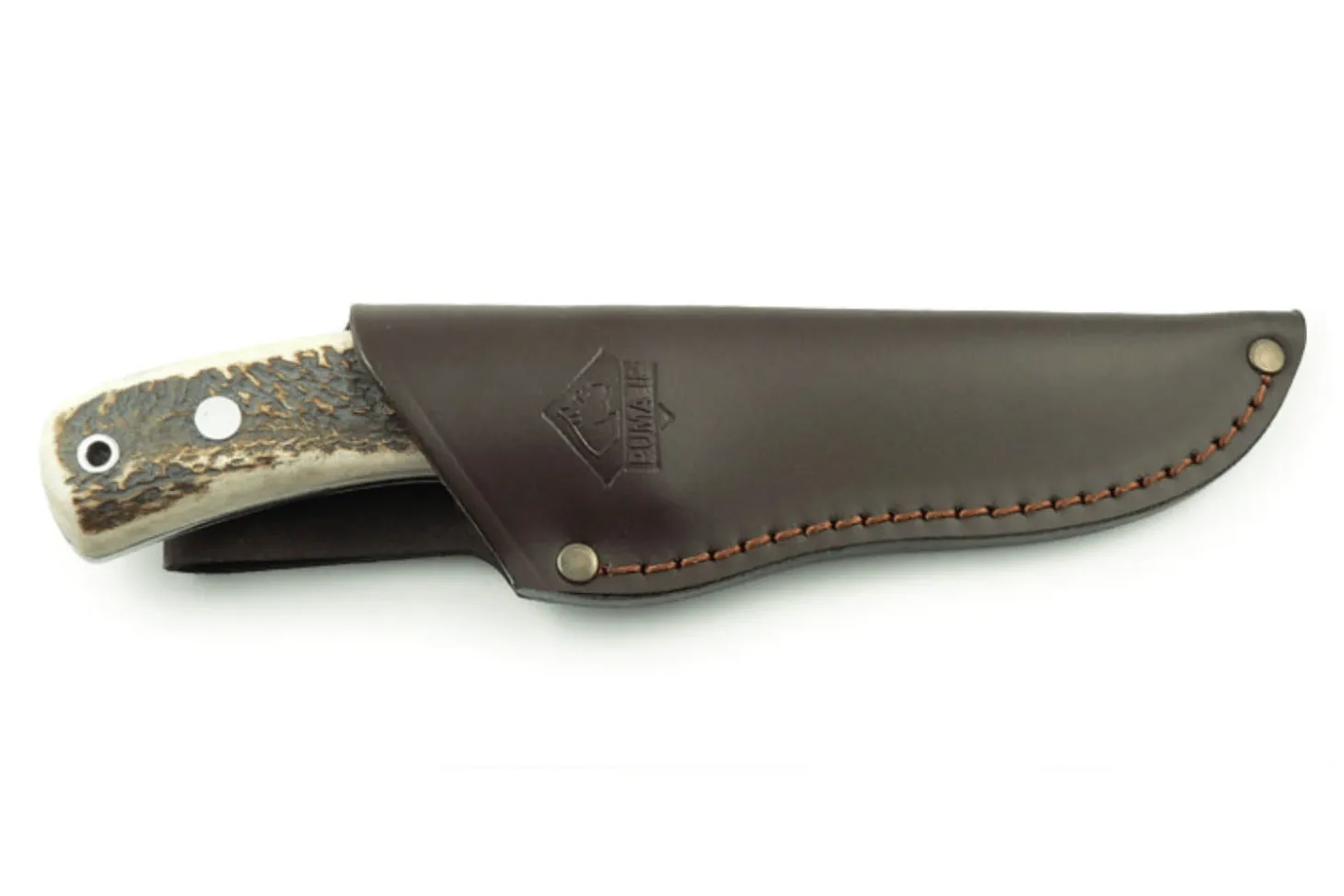Couteau Puma IP Montero Stag 329712 lame 12cm manche bois de cerf + étui en cuir