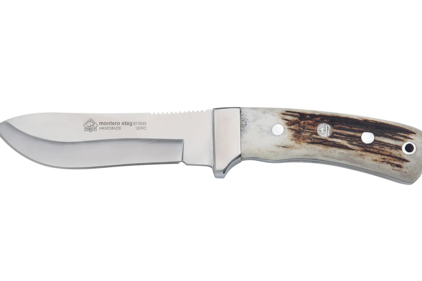 Couteau Puma IP Montero Stag 329712 lame 12cm manche bois de cerf + étui en cuir