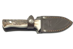 Couteau Puma IP Nordic II Stag 311009 lame 8,5cm manche bois de cerf + étui en cuir
