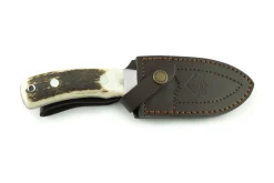 Couteau Puma IP Schwarzwild 338212 lame guthook 12cm manche bois de cerf + étui en cuir