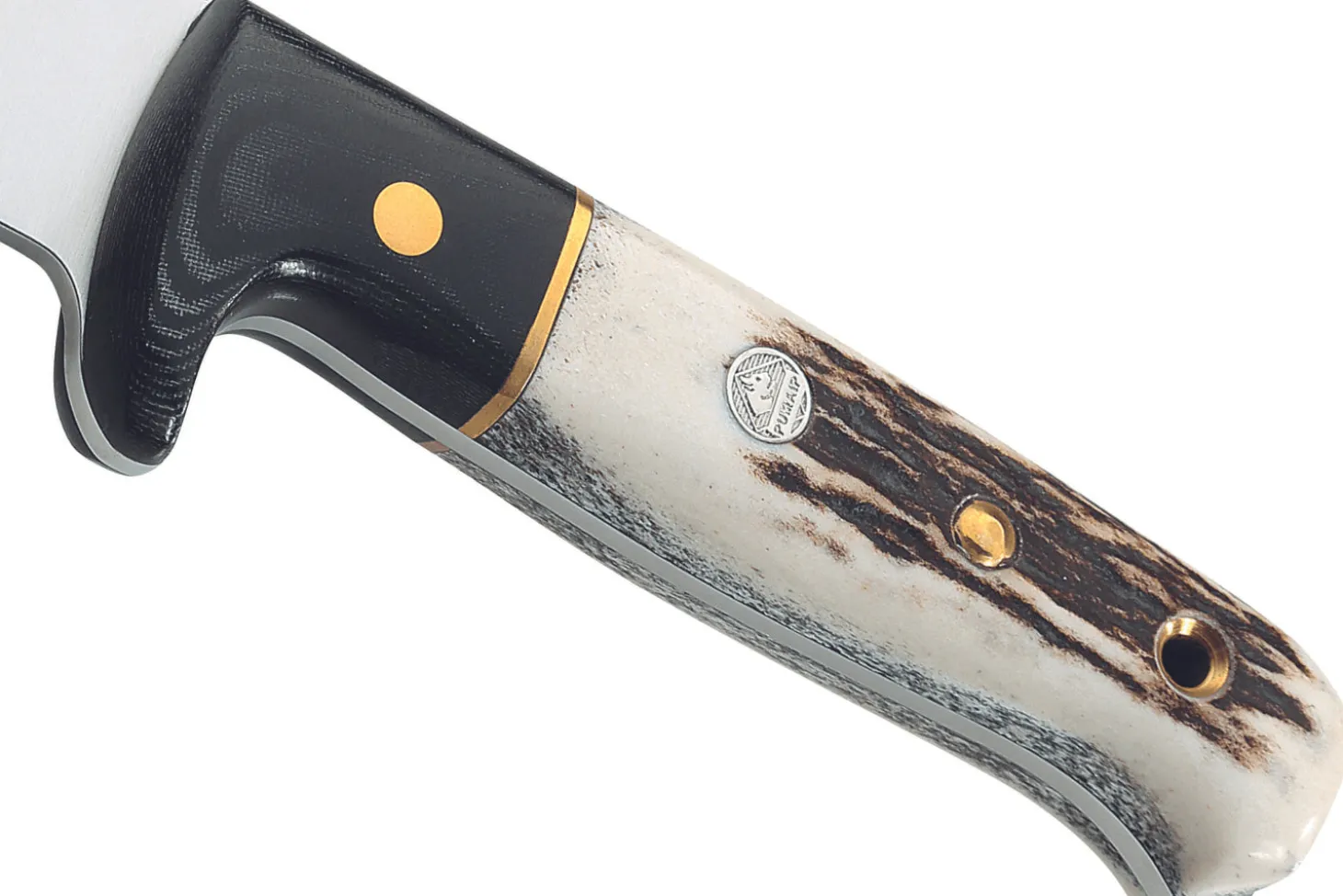Couteau Puma IP Wildmeister Stag 366212 lame 11,8cm manche bois de cerf/micarta + étui en cuir