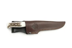 Couteau Puma IP Wildmeister Stag 366212 lame 11,8cm manche bois de cerf/micarta + étui en cuir