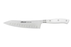 Couteau rocking santoku forgé Riviera White Arcos lame alvéolée 18cm