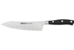 Couteau rocking santoku forgé Riviera Arcos lame alvéolée 18cm