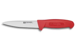 Couteau à saigner professionnel Fischer HACCP 14cm manche rouge