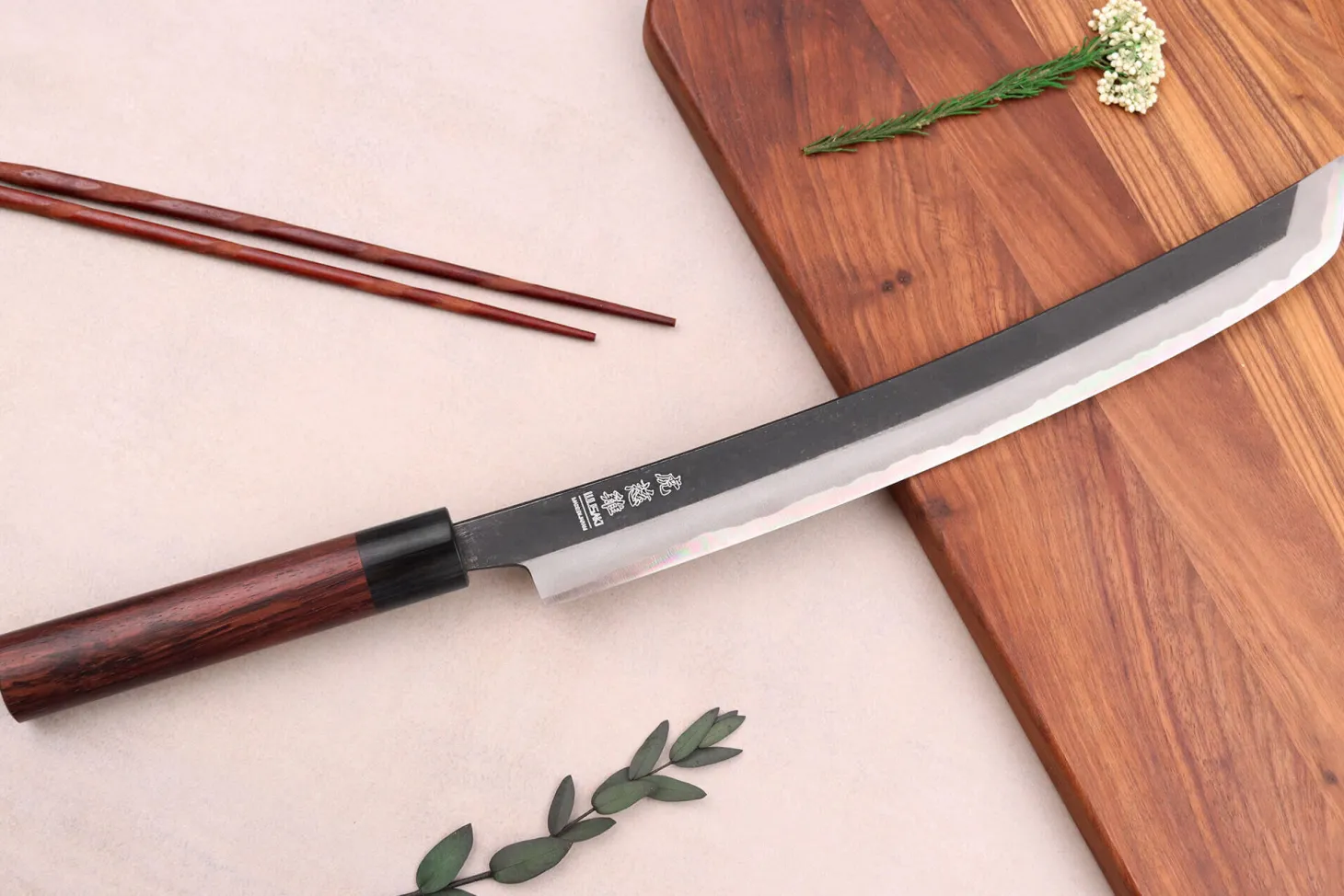 Couteau sakimaru 30cm japonais artisanal Wusaki Sakimaru BS1